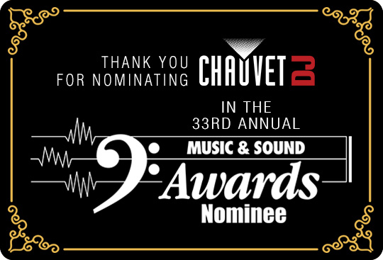 Thank You for Nominating CHAUVET DJ Another Year in a Row!